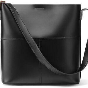 Bucket Hobo Bags for Women, Vegan Leather Crossbody Shoulder Purse and Large Han
